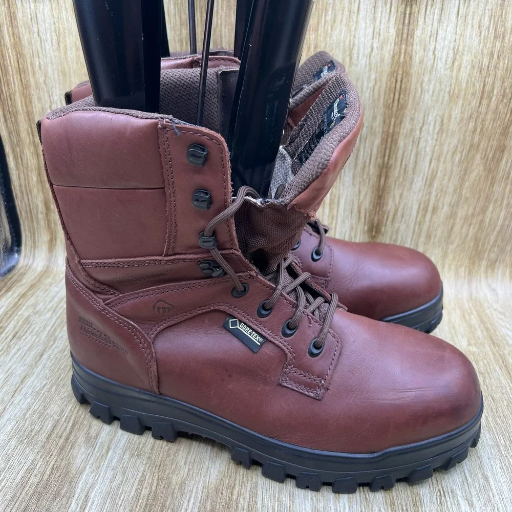 Wolverine Prairie Trekker Boots Men's 12 Brown Gore-Tex 1000g Thinsulate W08244